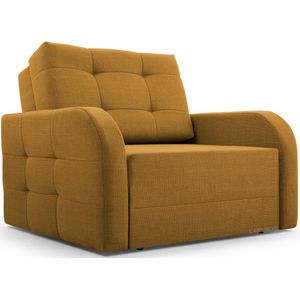 Fauteuil Met slaapfunctie Slaapbank Ban Porto 80 Fauteuil Slaapbank - Armstoel - Kinderbed - Compact en Comfortabel 101 cm - 1 zits - Geel (BRAGI 68)