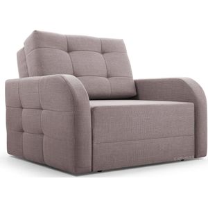 Fauteuil Met slaapfunctie Slaapbank Ban Porto 80 Fauteuil Slaapbank - Armstoel - Kinderbed - Compact en Comfortabel 101 cm - 1 zits - Lichtroze (BRAGI 91)