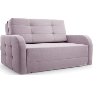 E-meubles - Schlafsessel Sofa Sessel Jugendsofa Schlafsofa 2-Sitzer Gästebett mit Schlaffunktion und Bettkasten Kindersofa Porto 120 – Hellrosa
