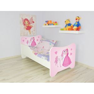 Top Beds Happy Peuterbed - 70x140 cm - Prinses En Paard - inclusief matras