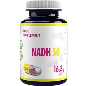 NADH 50mg 60 veganistische capsules, in Laboratorium getest, hoge dosering, niet GVO