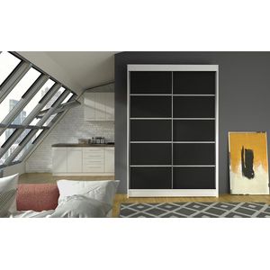 Kleerkast - Benisso - Roomy - 2 schuifdeuren - legplanken - kledingroede - 120 cm