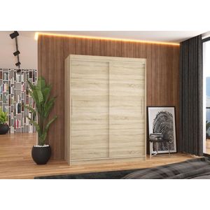 Kleerkast - Denver - Roomy - 2 schuifdeuren - planken - kledingroede - 150 cm