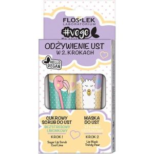 FlosLek Laboratorium - Vege Lip Care Nourish - Lippen Set - Cool Lime - Trendy Pear - Veganistisch