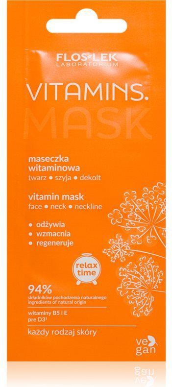 FLOSLEK Relax Time Maseczka witaminowa Vitamins na gezicht,szyję en dekolt 6ml