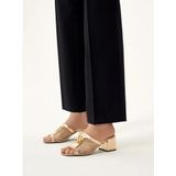 Kazar - Muiltjes - Geel - Leer - Opengewerkte Band