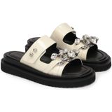 Kazar - Muiltjes - Wit - Leer