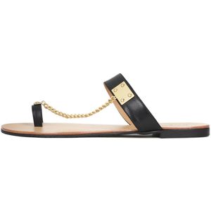 Kazar - Muiltjes - Zwart - Leer