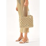 Kazar - Schoenen - Geel - Leer - Gouden Lage Sandalen met Hak