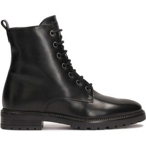 Veterlaarsjes - Effen - Leer - Snoersluiting - Blokhak