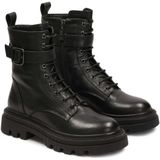 Legerkisten - Zwart - Hoogwaardig Graanleer - Rits Sluiting