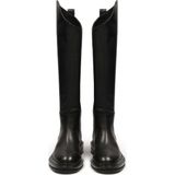 Kazar - Dames Schoenen - Zwart - Leer - Platte Instap Lederen Laarzen