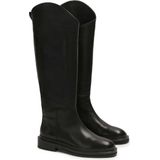 Kazar - Platte Instap Lederen Laarzen - Zwart - Leer