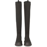 Flexible over the knee boots on a straight sole