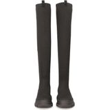Flexible over the knee boots on a straight sole