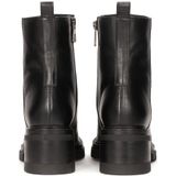 Kazar - Zwarte Laarzen - Leer - Middelhoge Hak - Rits aan Binnenkant