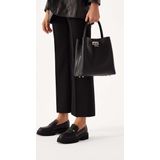 Kazar - Zwarte Semi-loafers - Leer - Casual Stijl - Sportief Comfort