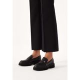 Kazar - Zwarte Semi-loafers - Leer - Casual Stijl - Sportief Comfort