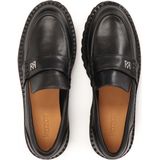 Kazar - Zwarte Semi-loafers - Leer - Casual Stijl - Sportief Comfort