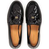 Kazar - Schoenen - Dames - Zwart - Leer - Gelakte Loafers met Quilten