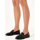 Kazar - Schoenen - Dames - Zwart - Leer - Gelakte Loafers met Quilten