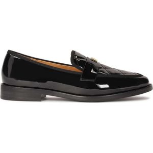 Kazar - Schoenen - Dames - Zwart - Leer - Gelakte Loafers met Quilten