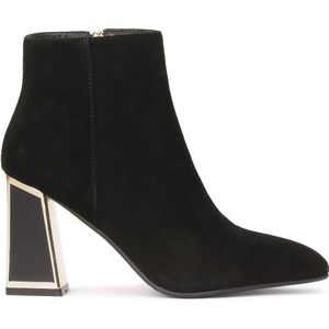 Kazar - Schoenen - Zwart - Suède - Laarzen met Glanzende Hak