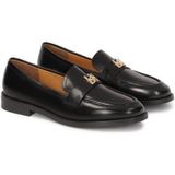 Kazar - Loafers - Zwart - Leer - Lichtgewicht Instapschoenen met Sieradenversiering