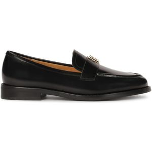 Kazar - Loafers - Zwart - Leer - Lichtgewicht Instapschoenen met Sieradenversiering