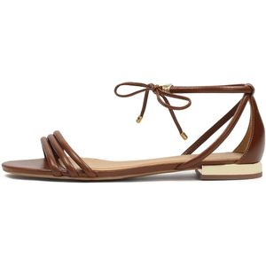 Kazar - Sandalen - Bruin - Leer - Platte Sandalen met Teenring
