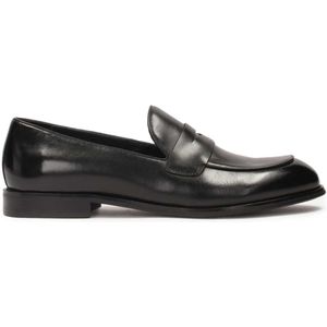 Kazar - Zwarte Leren Heren Penny Loafers