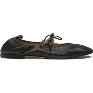 Leather - Ballerina's - Zwart - Leer