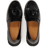 Kazar - Instap Halfschoenen - Zwart - Leer - Dikke Zool