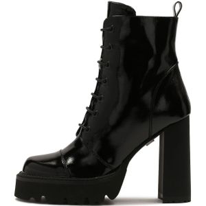 Kazar - Schoenen - Dames - Zwart - Leer - Gelakte Laarzen met Hoge Hak