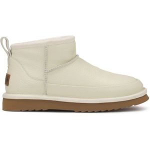 Leather snow boots with wool