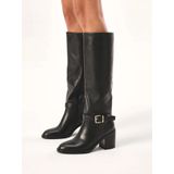 Kazar - Leren Laarzen - Zwart - Dames - Met Brede Hak