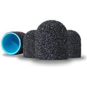 LALILL Lux Slijpkappen 100 stuks, grafiet freesdoppen voor nagelfrees, manicure, pedicure en podologie, opzetstukken voor voetverzorging, eeltverwijdering, nagelmodellering, 13 mm, korrelgrootte 180