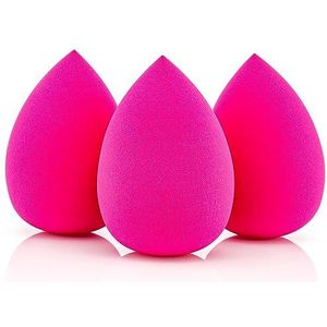 LALILL Make-up spons van siliconen, 3 stuks, elliptische beautyblender, universele beautyblender voor foundation en concealer, latexvrije make-upspons voor vloeistof, crème en poeder