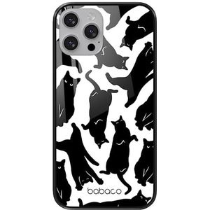 BABACO ERT Group Coque de téléphone Portable pour Apple Iphone 13 Pro Max Original et sous Licence Officielle Motif Cats 005 en Verre trempé, Coque de Protection