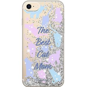 ERT GROUP mobiel telefoonhoesje voor Apple Iphone 7/8/ SE 2/ SE 3 origineel en officieel erkend Babaco patroon Cats 017 optimaal, met glitter overloopeffect