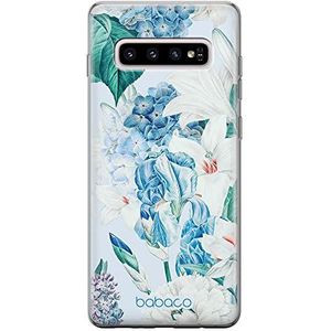BABACO ERT Group mobiele telefoonhoes voor Samsung S10 Plus origineel en officieel gelicentieerd bloemenpatroon 026 Perfect geschikt voor mobiele telefoonvorm, TPU-hoes
