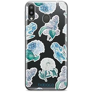 BABACO ERT Group Coque de téléphone Portable pour Samsung M20 Original et sous Licence Officielle Motif Flowers 029 Parfaitement adapté à la Forme du téléphone Portable, partiel imprimé