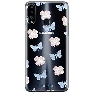 BABACO ERT Group Coque de téléphone Portable pour Samsung A20S Original et sous Licence Officielle Motif Flowers 043 Parfaitement adapté à la Forme du téléphone Portable, partiel imprimé