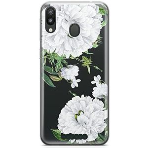 BABACO ERT Group Coque de téléphone Portable pour Samsung M20 Original et sous Licence Officielle Motif Flowers 047 Parfaitement adapté à la Forme du téléphone Portable, partiel imprimé