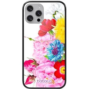 BABACO ERT Group Coque de téléphone Portable pour Apple Iphone 13 Pro Max Original et sous Licence Officielle Motif Flowers 056 en Verre trempé, Coque de Protection