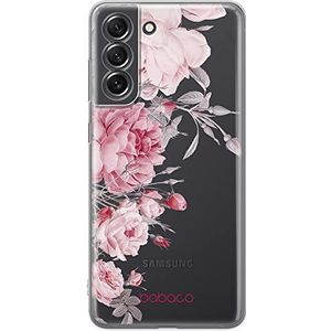 ERT GROUP Mobiele telefoonhoes voor Samsung S21 FE Origineel en officieel gelicentieerd Babaco Flowers 059 patroon perfect passend bij de vorm van de mobiele telefoon, gedeeltelijk bedrukt