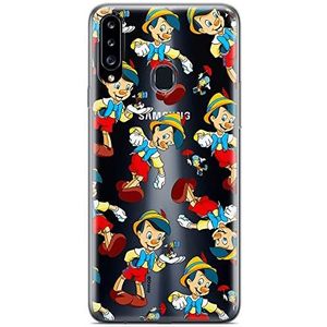 ERT GROUP étui de téléphone mobile pour Samsung A20S original et officiellement reconnu Disney modèle Pinocchio 002 adapté de manière optimale à la forme du téléphone portable, partiellement imprimé