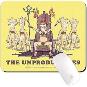 ERT GROUP Rick and Morty originele en officieel gelicentieerde muismat voor pc, Rick and Morty 005, geel, computermuismat, antislip, 220 mm x 180 mm