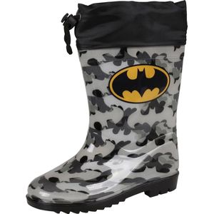 Batman - Zwarte Jongens Regenlaarzen met Geribbelde Camouflage / 25-26