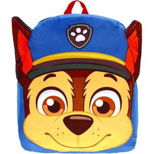 Paw Patrol Chase - Pluche kleuterschoolrugzak met oren blauw 28x20x10 cm